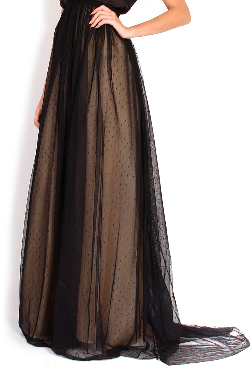 'Black Mermaid' plissé-tulle maxi skirt B.A.D. Style by Adriana Barar image 1