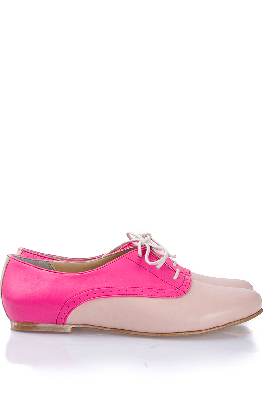 Pantofi din piele roz Oxford  PassepartouS imagine 1