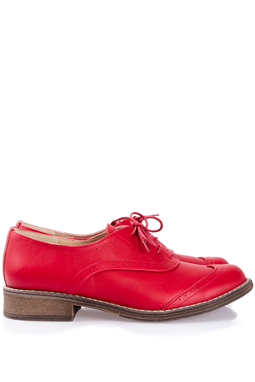 Red leather brogues PassepartouS image 1