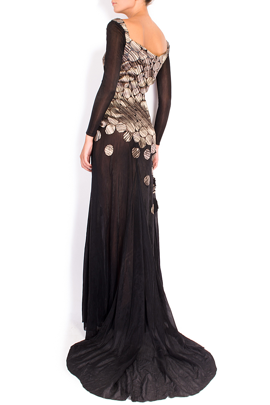 Metallic-appliquéd back maxi gown Simona Semen image 2
