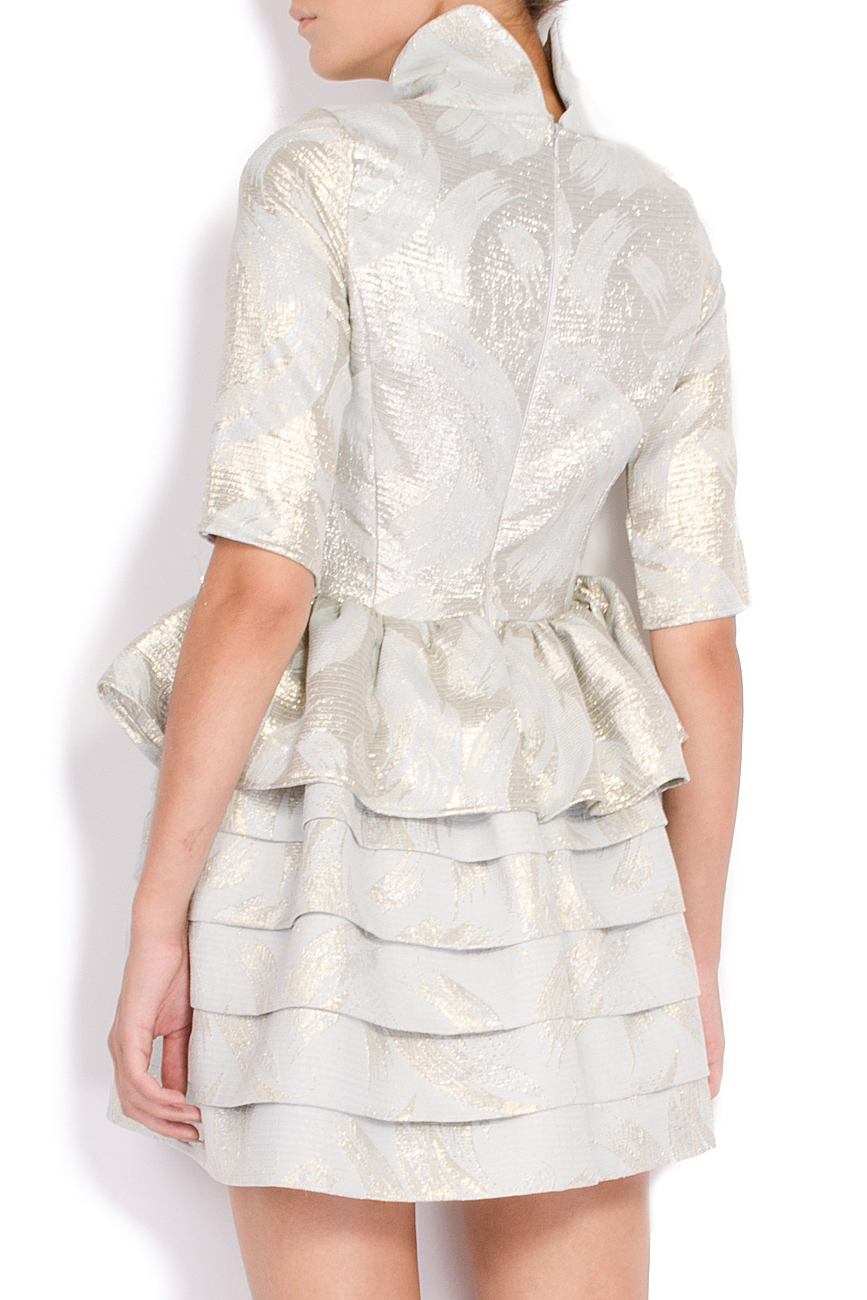 Silver cotton mini dress Simona Semen image 2