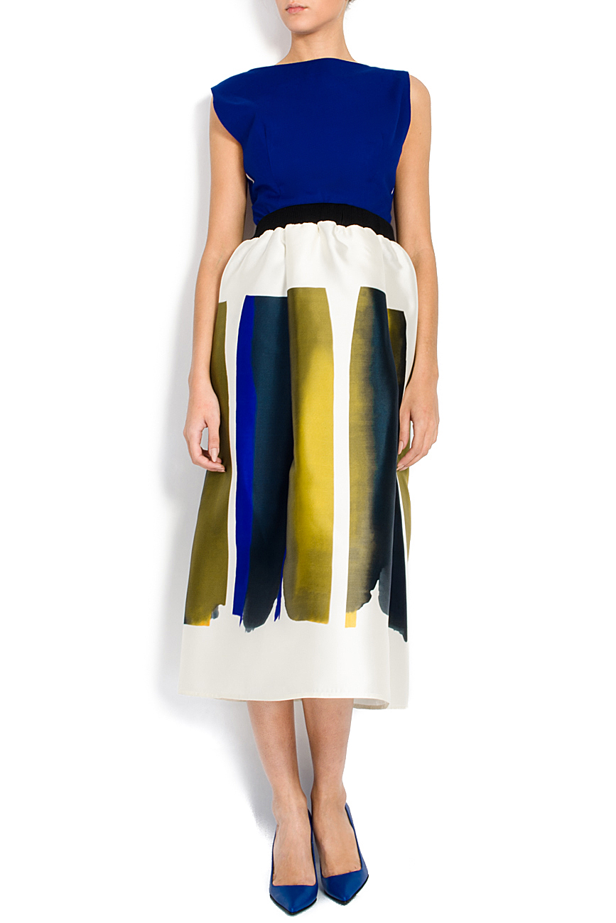 Paneled gabardine and silk skirt ATU Body Couture image 0
