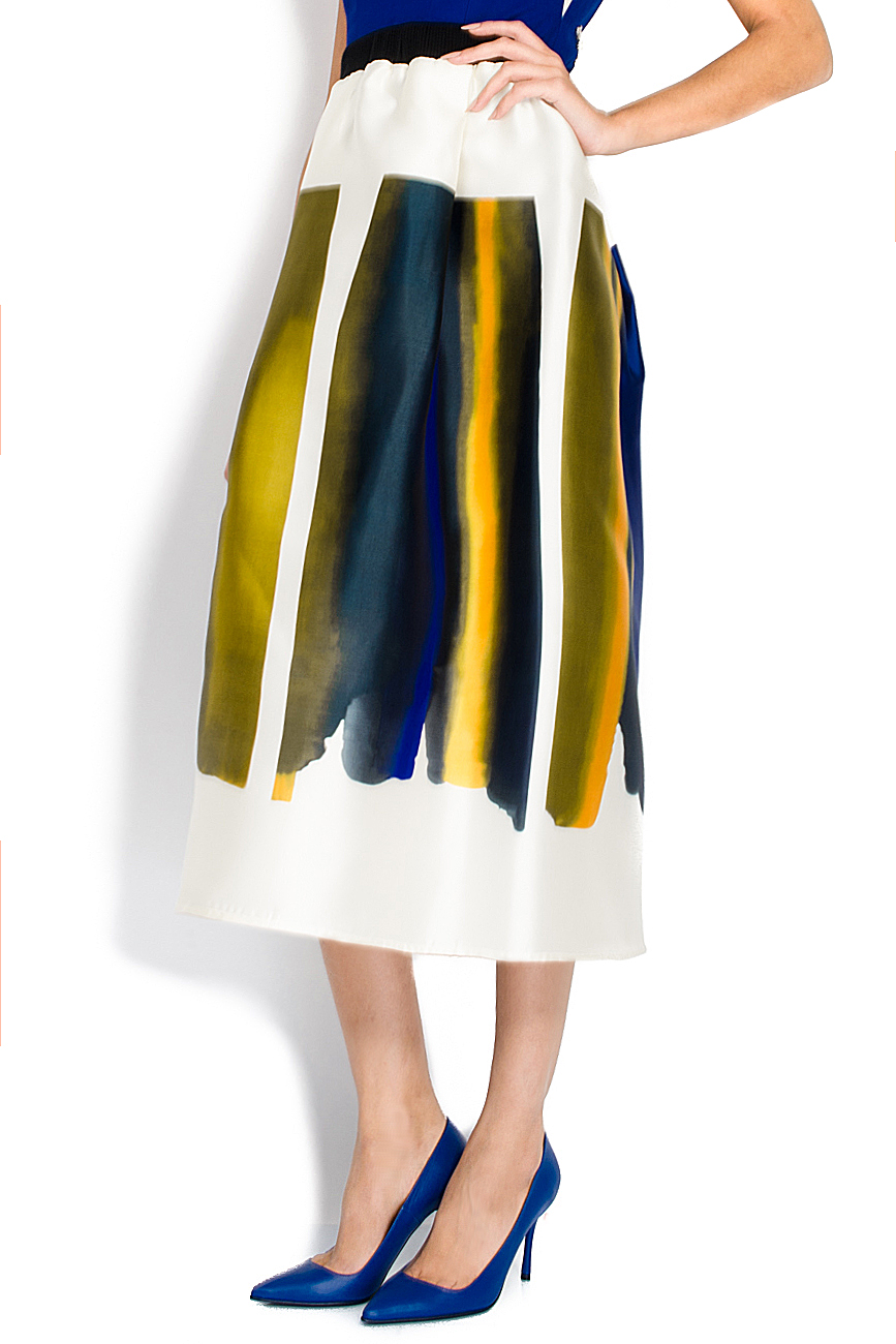 Paneled gabardine and silk skirt ATU Body Couture image 1