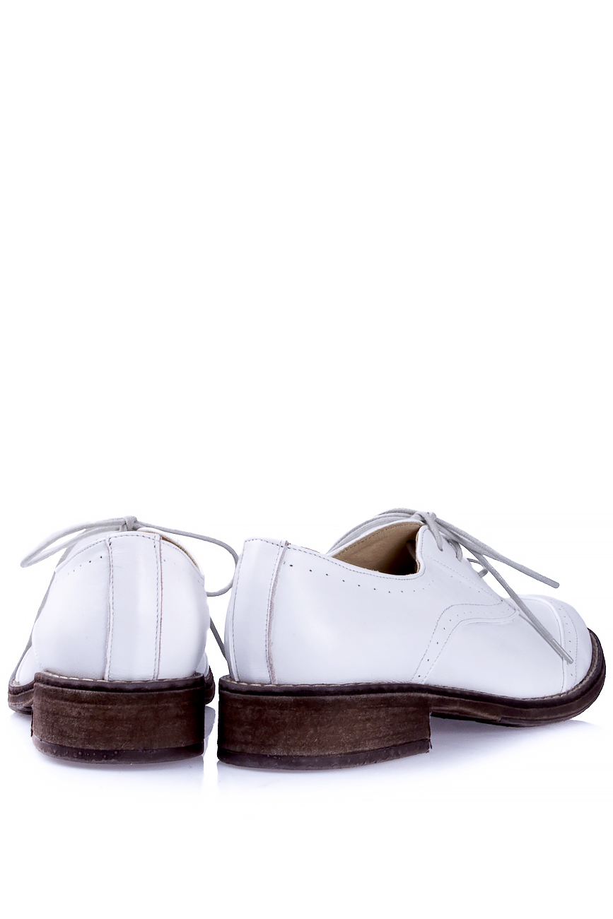 Pantofi din piele albi Oxford  PassepartouS imagine 2