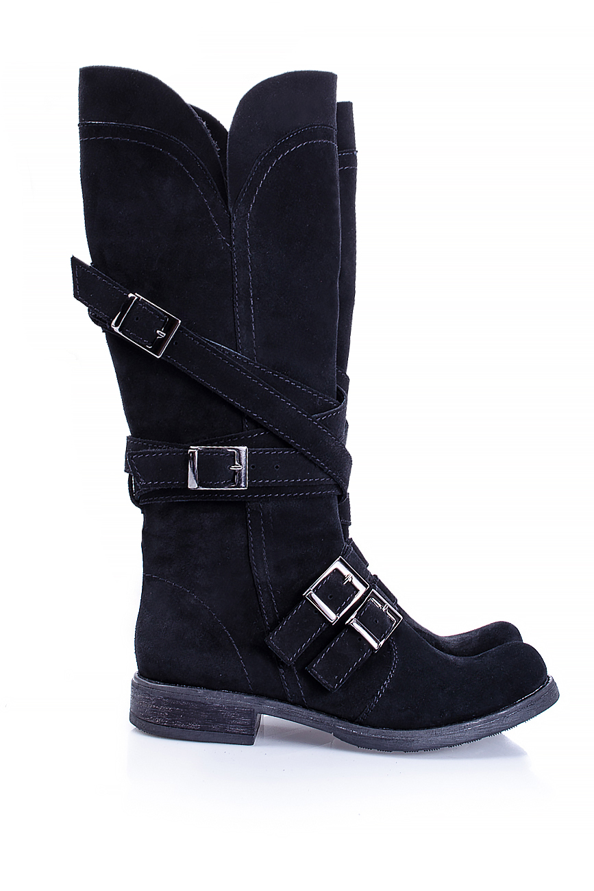 Black suede knee boots Ana Kaloni image 1