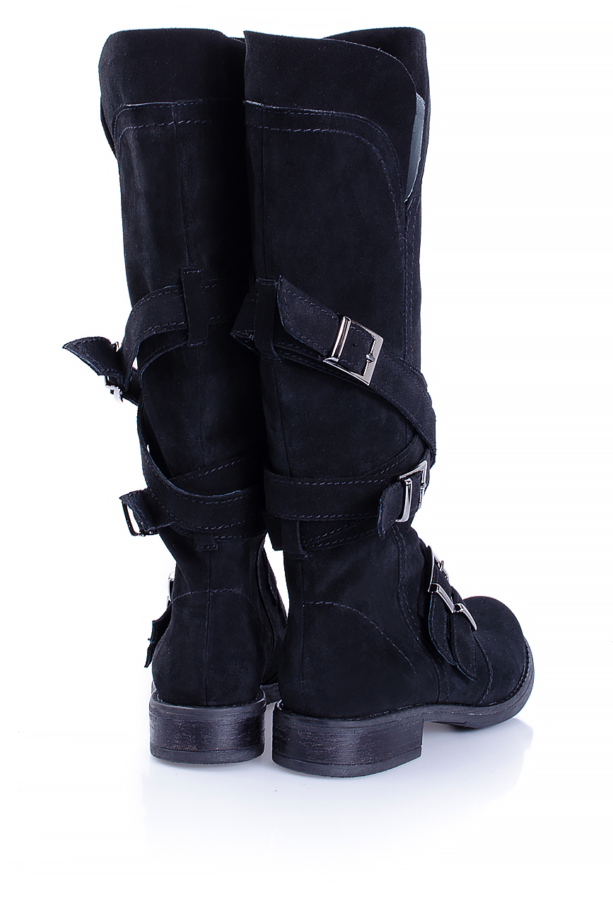 Black suede knee boots Ana Kaloni image 2