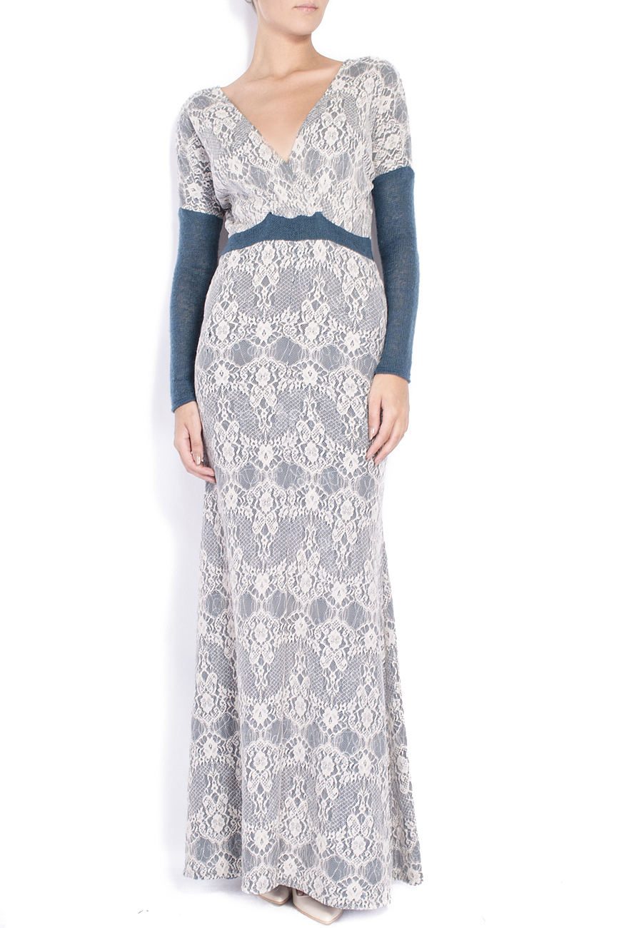 Slik and wool-blend maxi dress Elena Perseil image 0