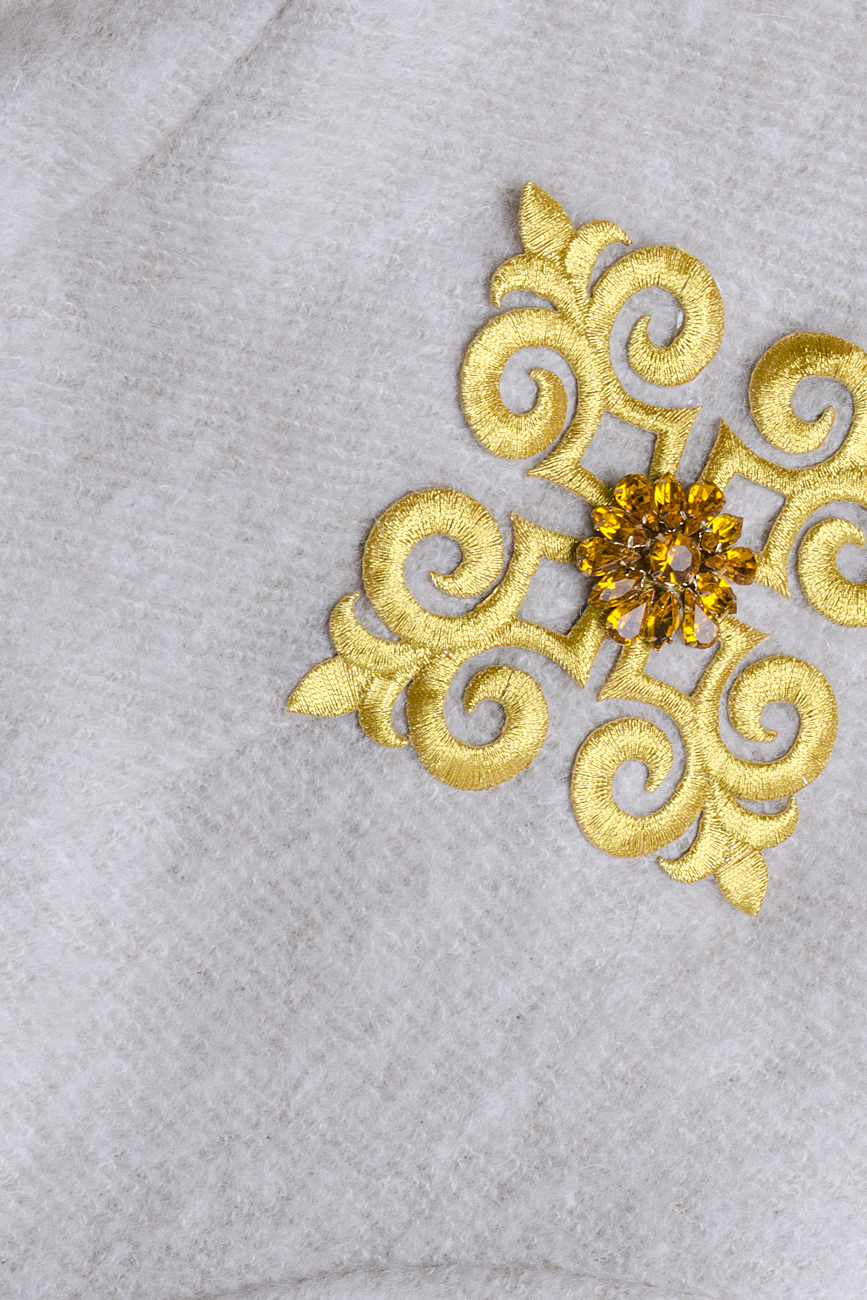 Asymmetric embroidered mini dress Elena Perseil image 4