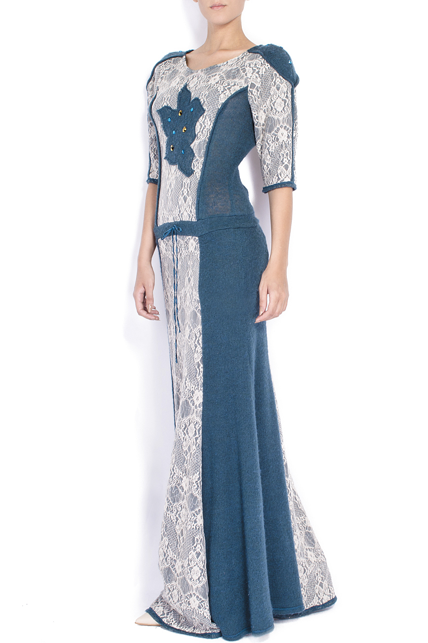 Slik and wool-blend maxi dress Elena Perseil image 1