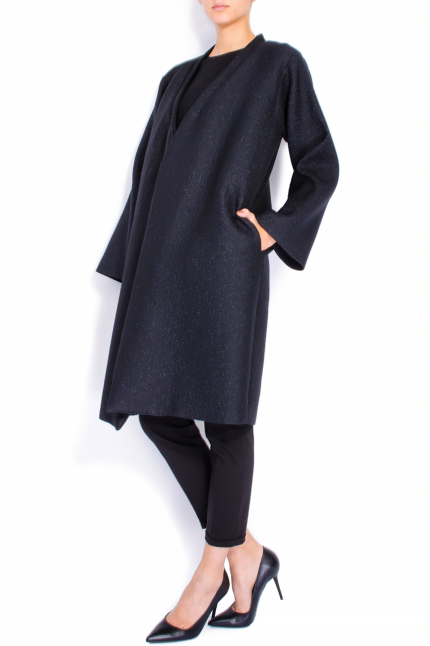 Palton din lana in stil chimono Smaranda Almasan imagine 1
