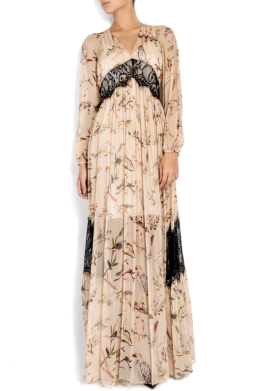Printed silk-blend maxi dress Elena Perseil image 0