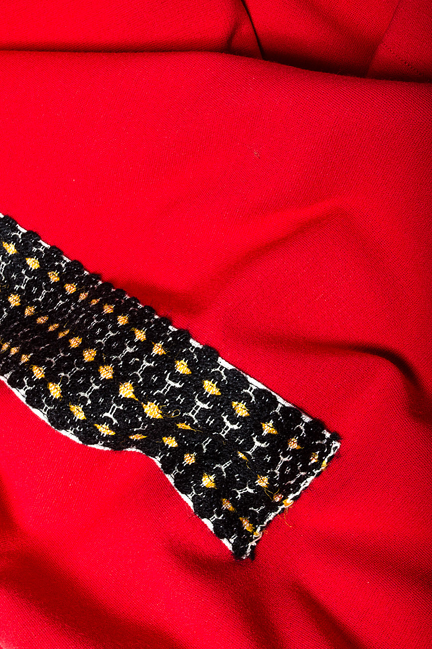 Cotton dress with traditional motifs Izabela Mandoiu image 3