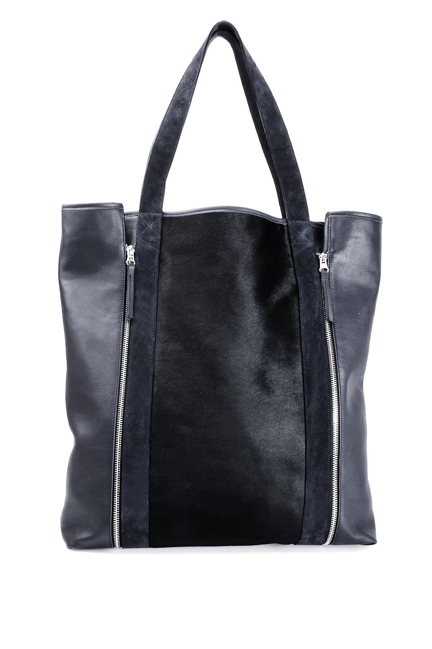 Leather and pony hair tote Ana Kaloni image 0