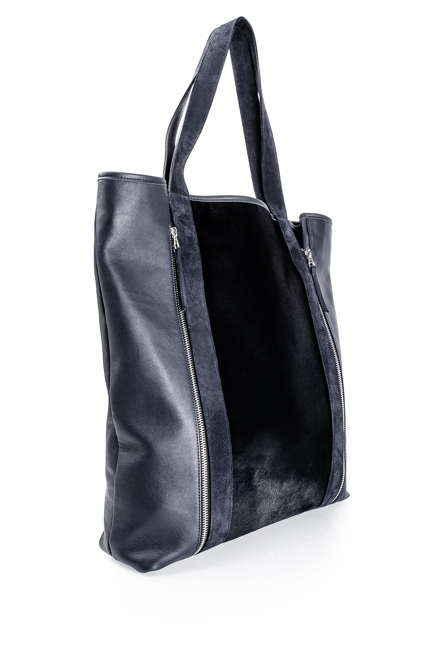Leather and pony hair tote Ana Kaloni image 1