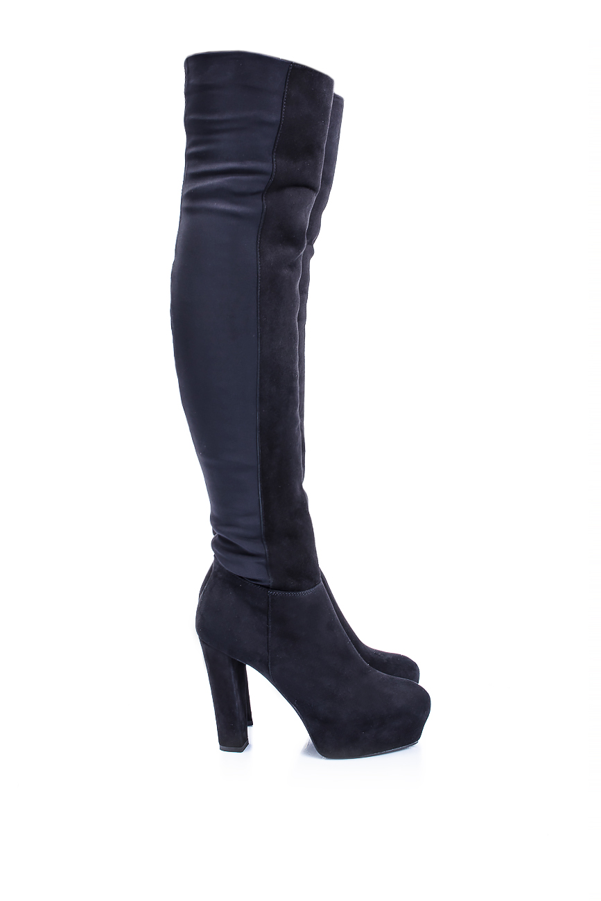 Stretch-suede over-the-knee boots Ana Kaloni image 0