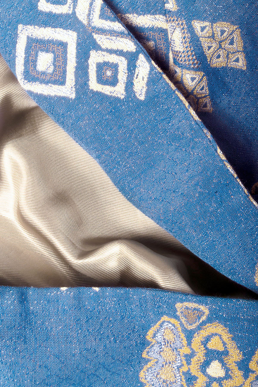 Manteau bleu en coton Kiki Dumitrescu image 4