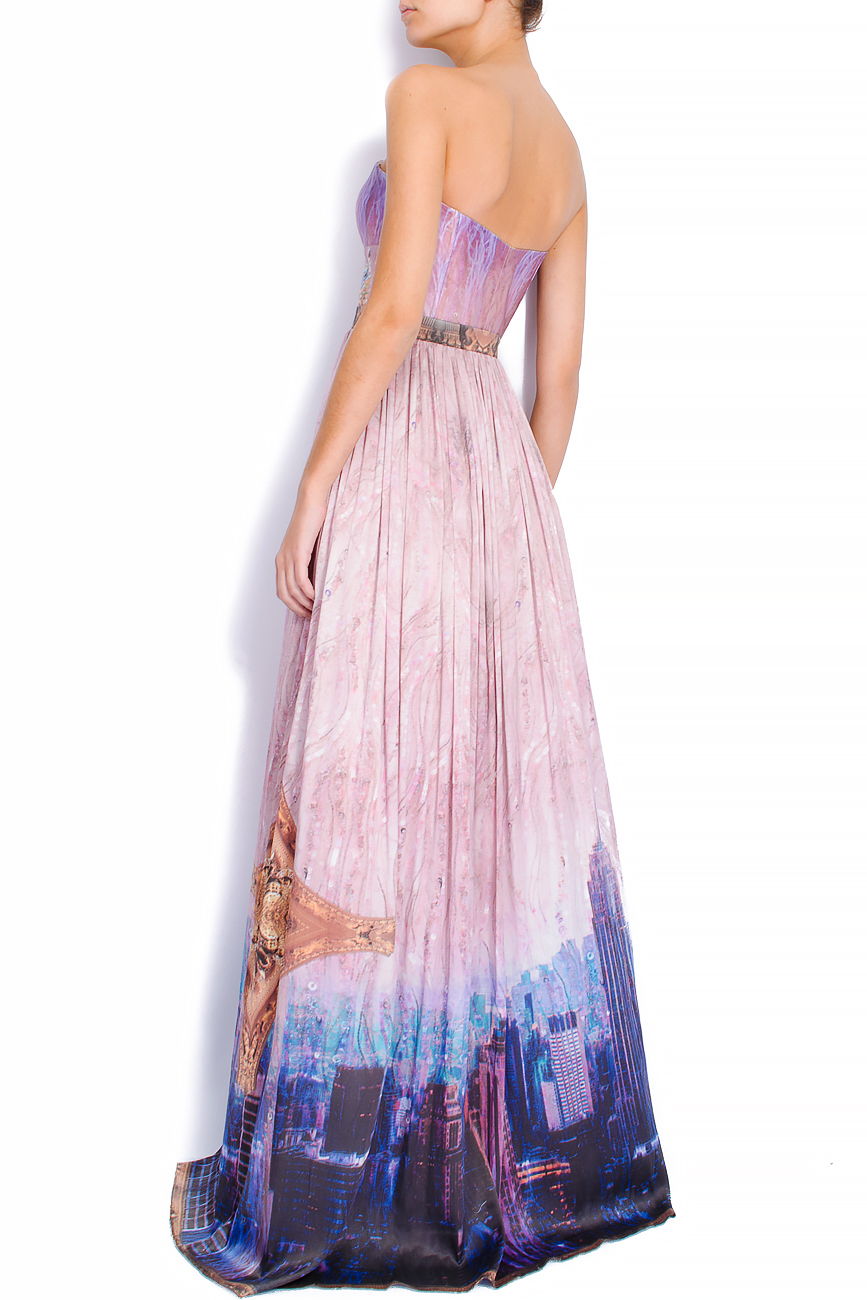 Printed silk maxi dress Elena Perseil image 2