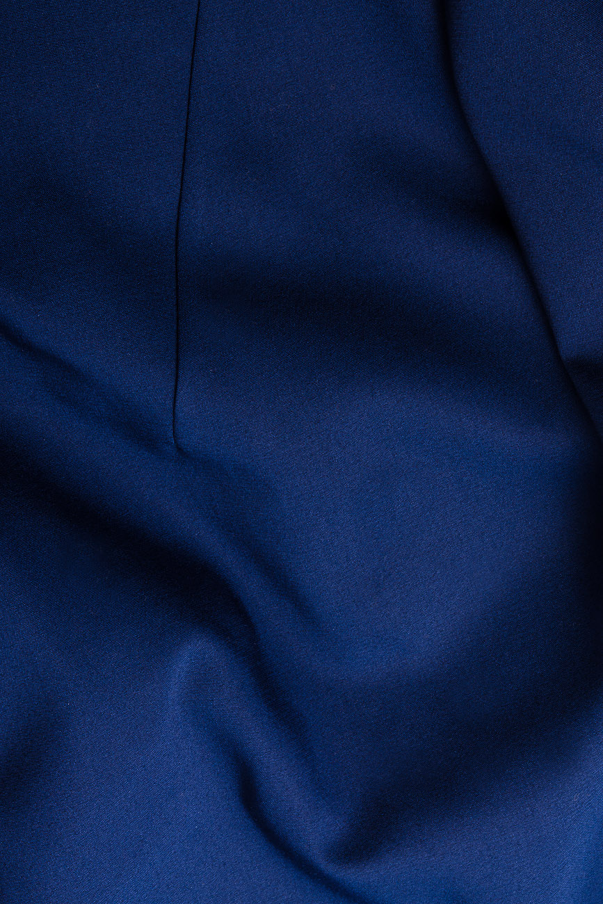 Bluza din bumbac bleumarin cu basc mic Lena Criveanu imagine 3