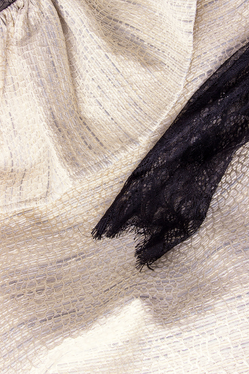 One-shoulder jacquard- chantilly lace dress Laura Ciobanu image 3