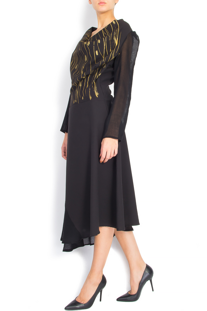 Rochie negru cu auriu Mihaela Cirlugea  imagine 1
