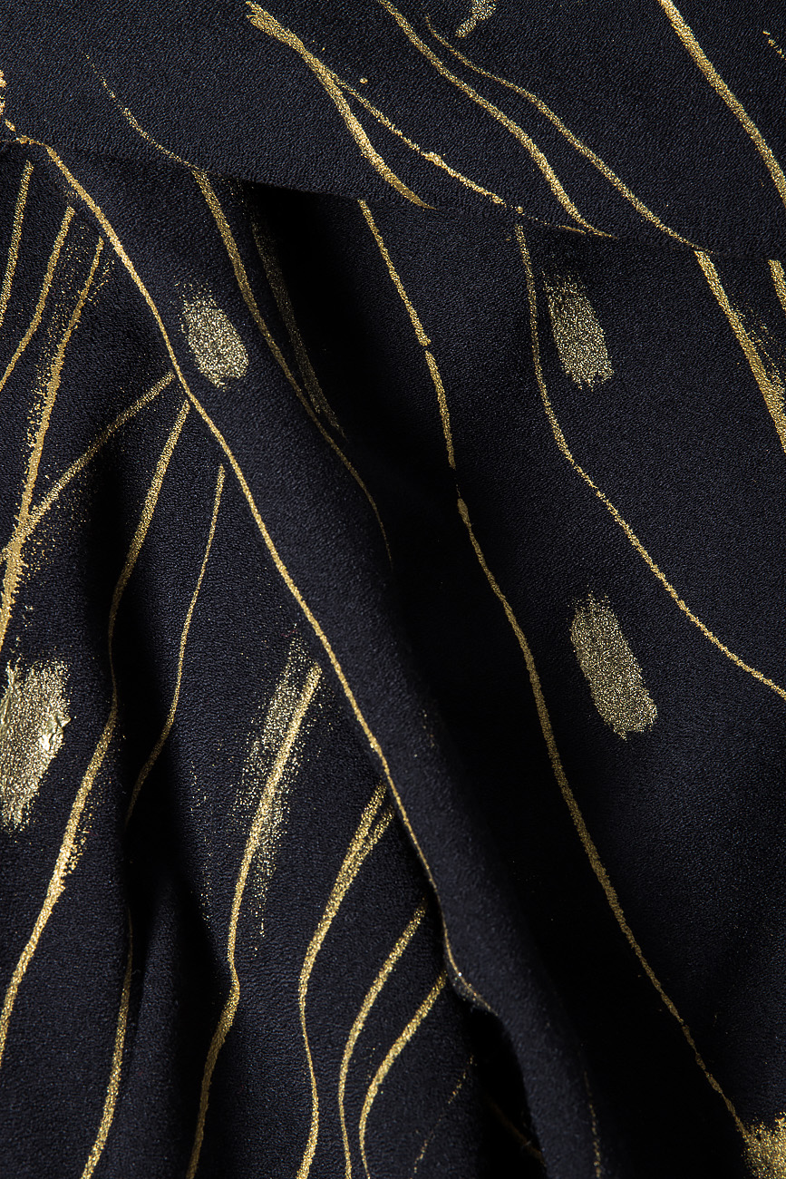 Robe noire à imprimé doré Mihaela Cirlugea  image 3