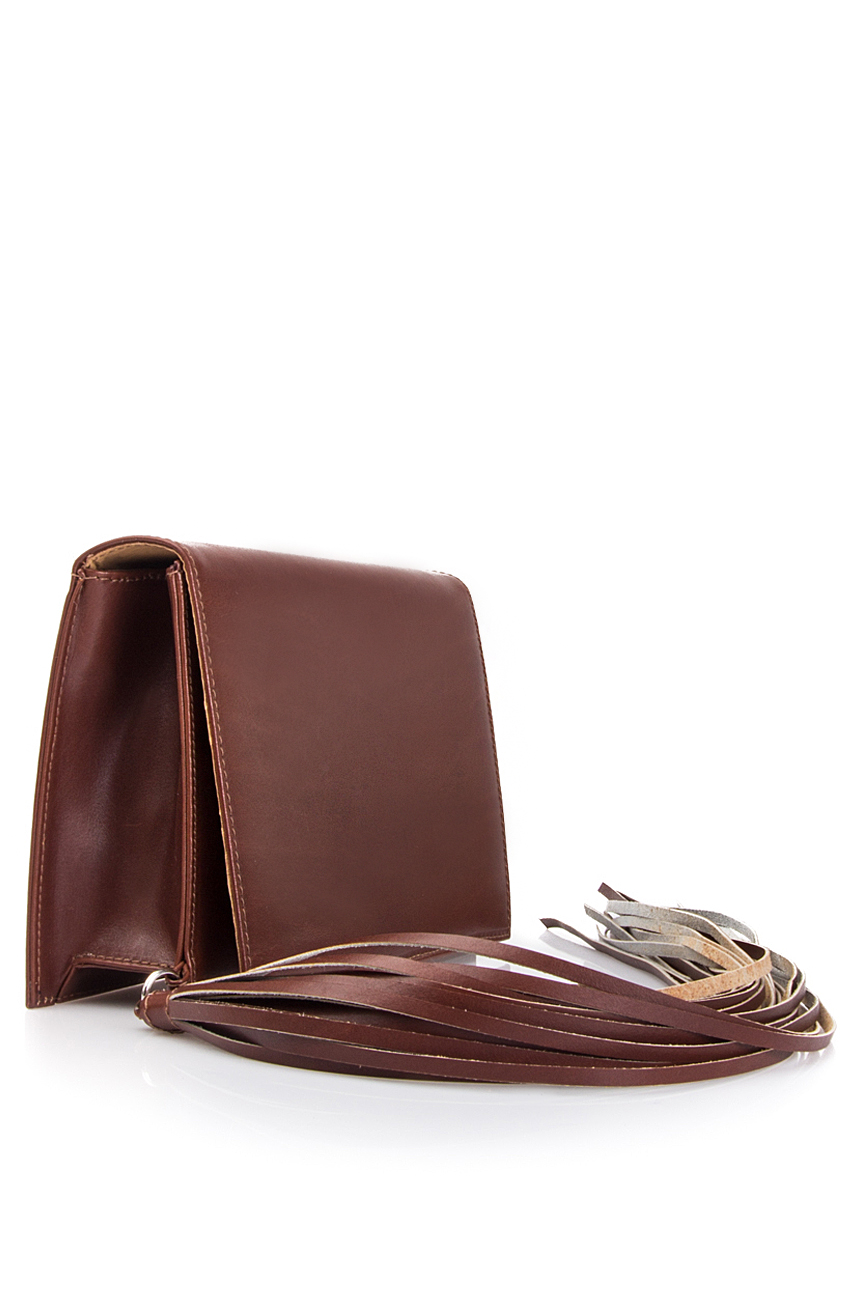 Brown leather clutch  Laura Olaru image 1