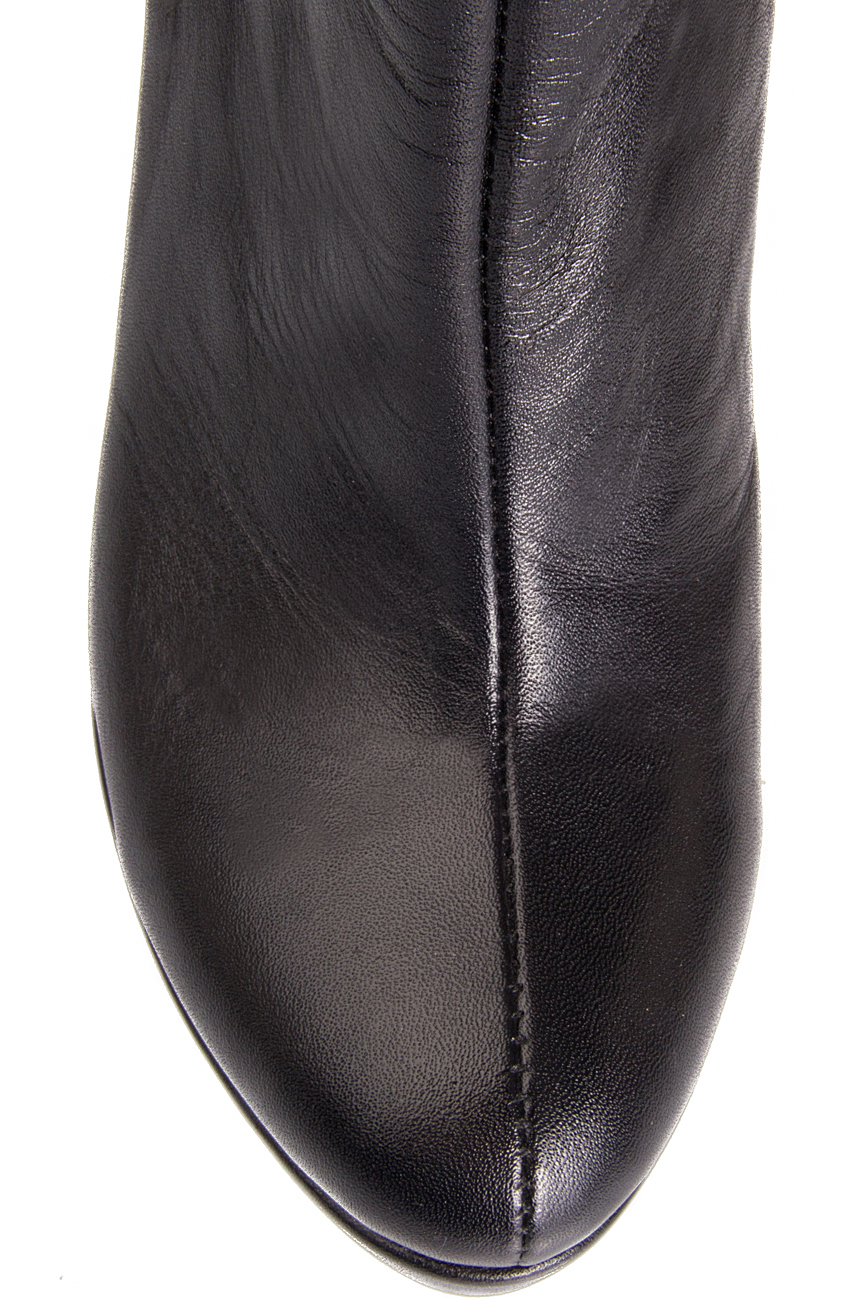 Bottines en cuir noir à plate-forme PassepartouS image 3