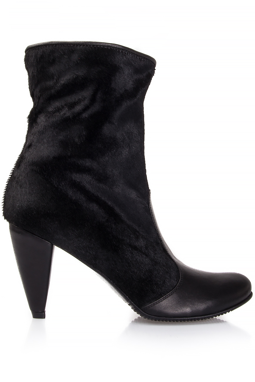 Lizzy suede and pony hair ankle boots PassepartouS image 0