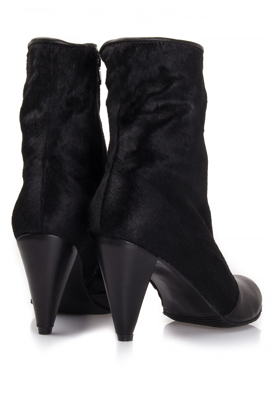 Lizzy suede and pony hair ankle boots PassepartouS image 2