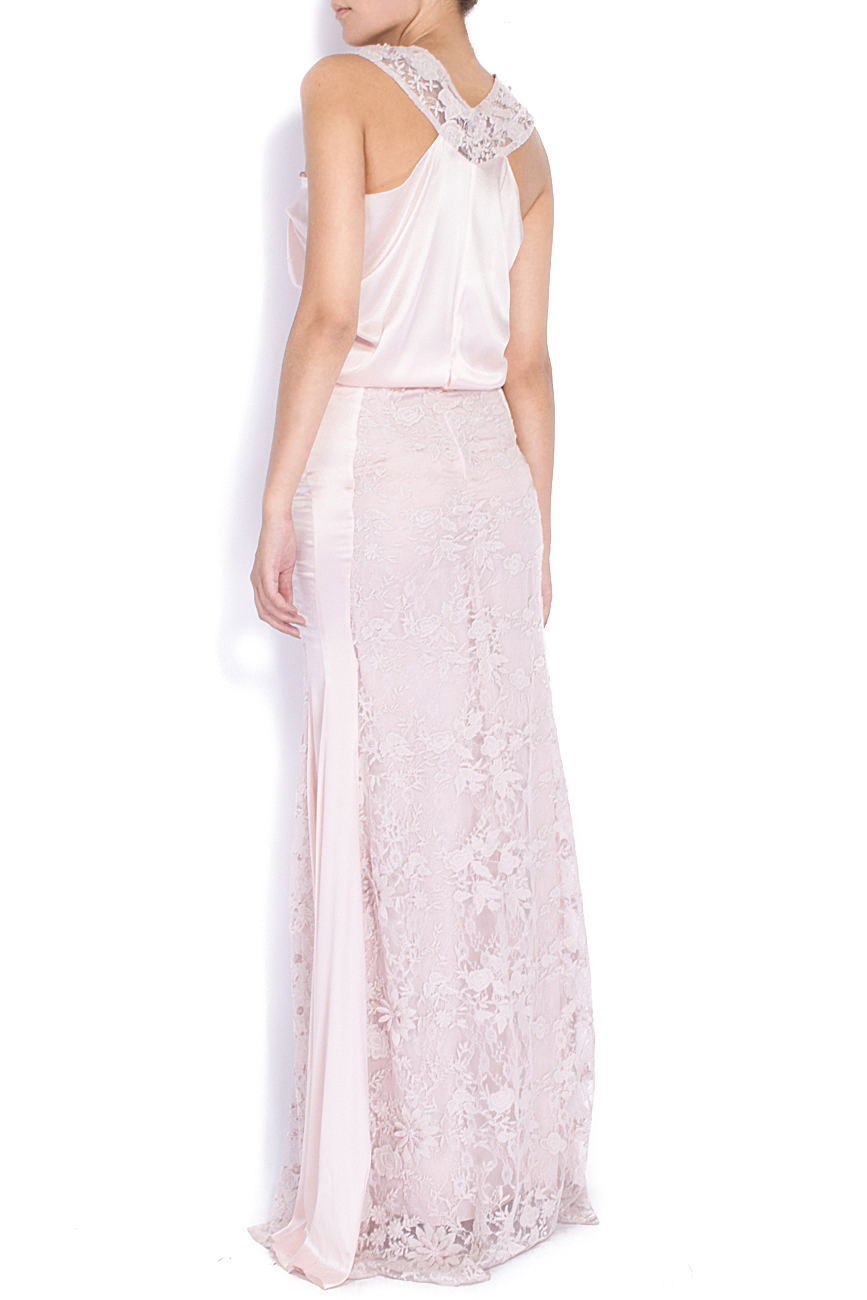 Embroidered lace and silk-blend gown Elena Perseil image 2