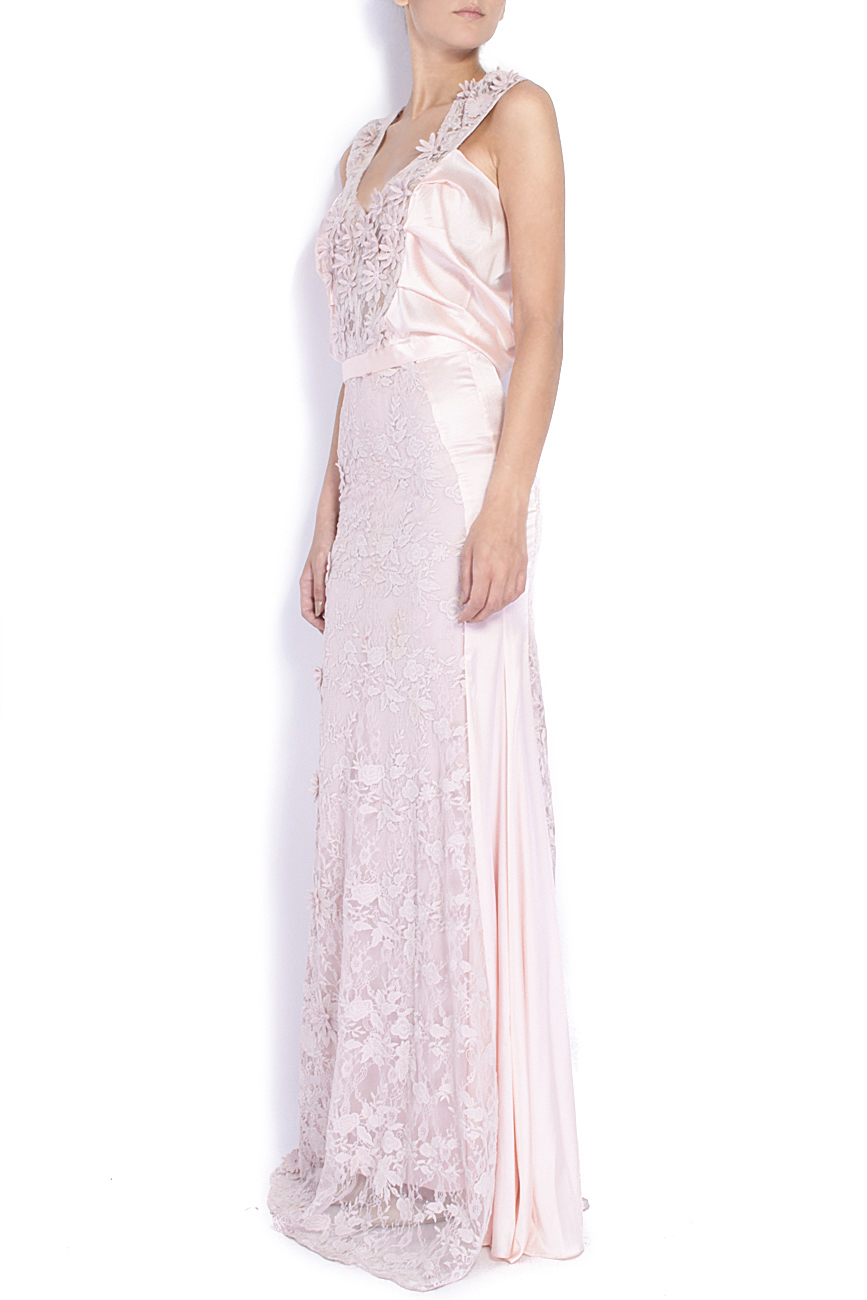 Embroidered lace and silk-blend gown Elena Perseil image 1