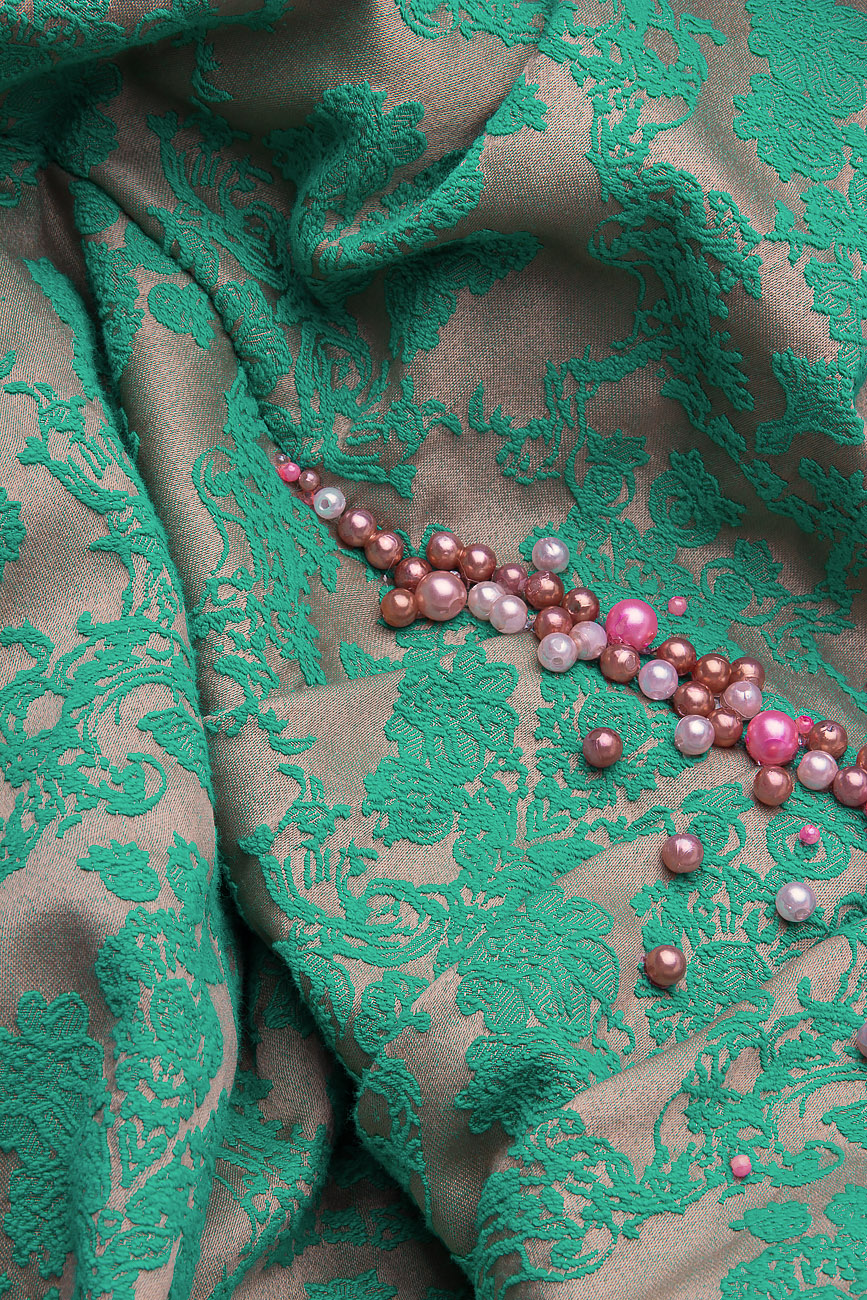Rochie din bumbac cu perle cusute manual in stilul anilor '20  Arina Varga imagine 3