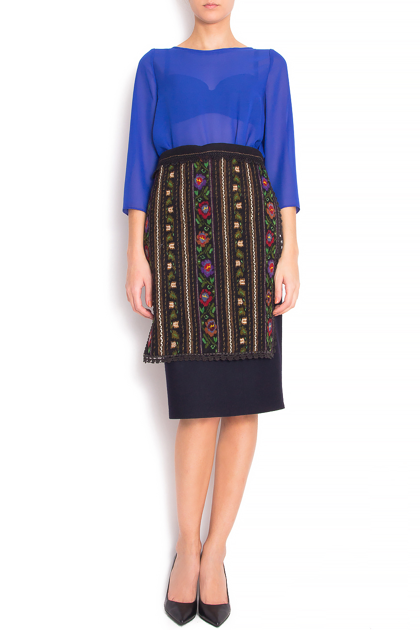 Romanian traditional tweed skirt Izabela Mandoiu image 0