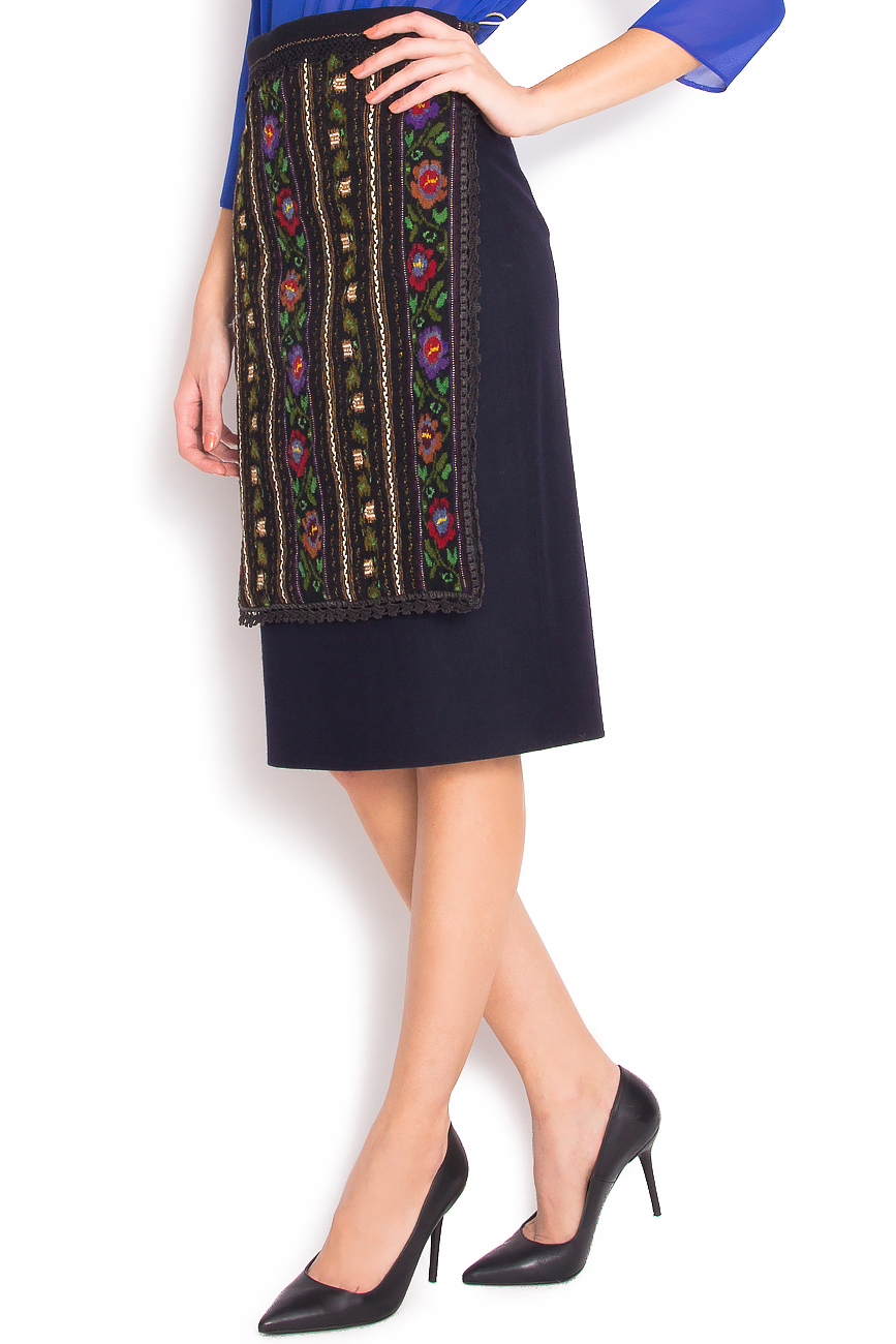 Romanian traditional tweed skirt Izabela Mandoiu image 1