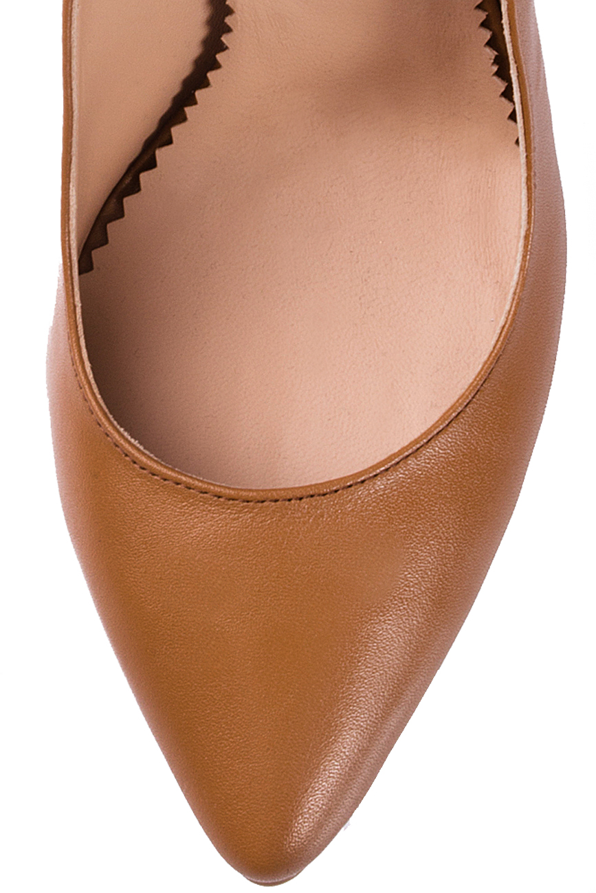Pantofi maro din piele PassepartouS imagine 3