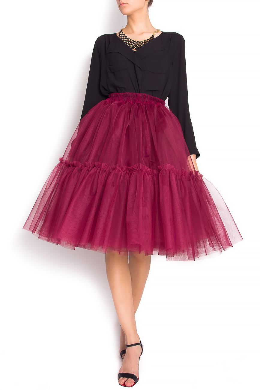 Tulle skirt with hand-sewn applications Arina Varga image 0