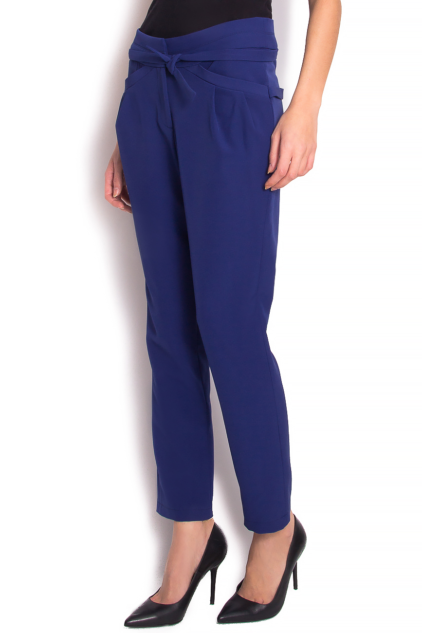 Cropped stretch-gabardine slim-fit pants Florentina Giol image 1