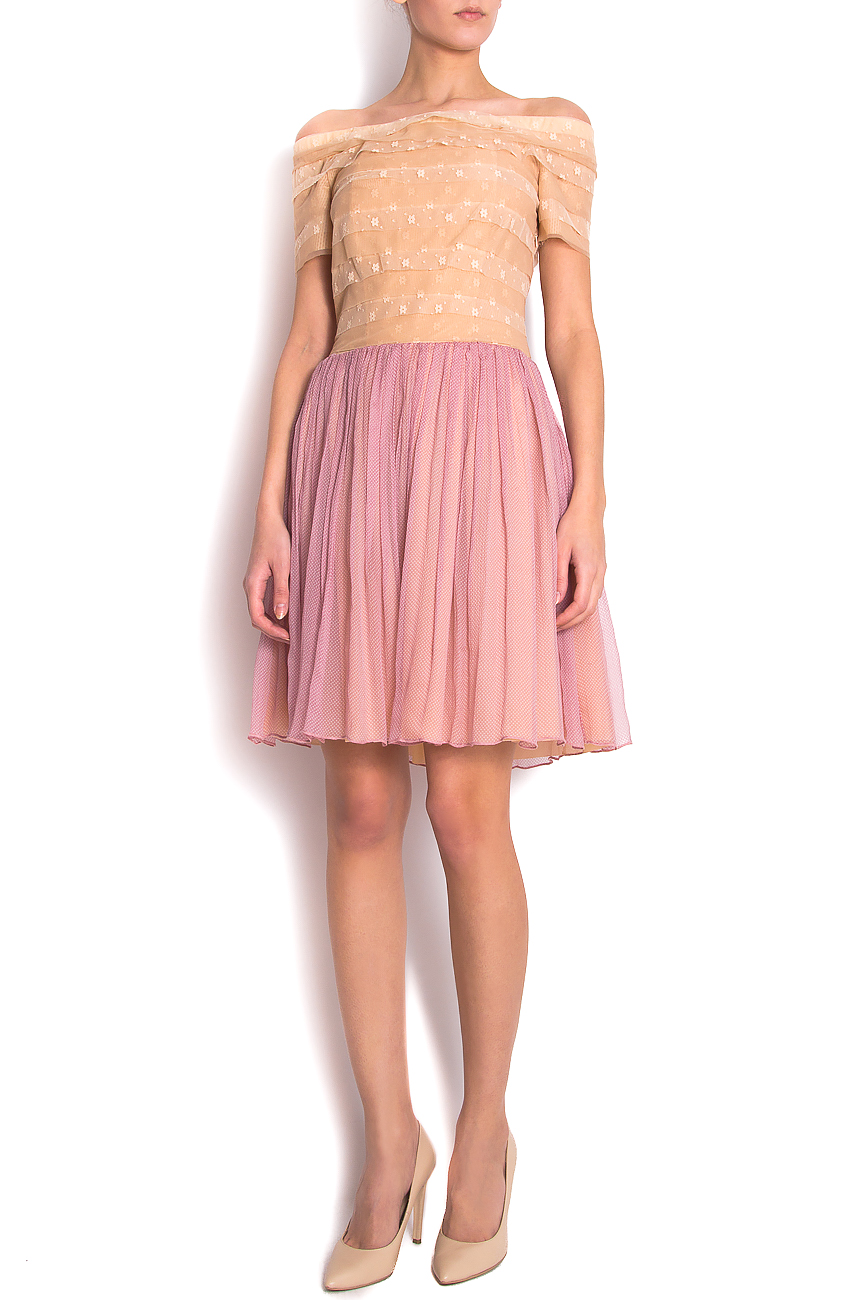 Lace and silk mini dress Florentina Giol image 0