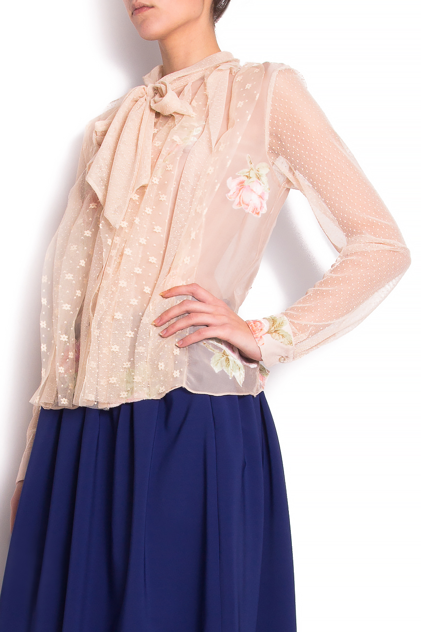 Silk and floral lace shirt  Florentina Giol image 1