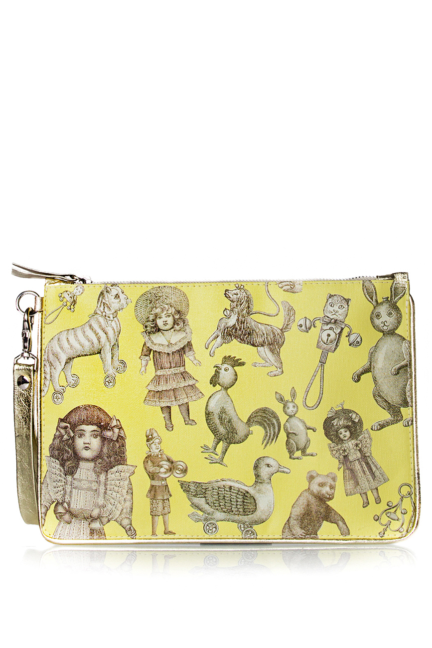Printed leather clutch Oana Lazar (3127 Bags) image 0
