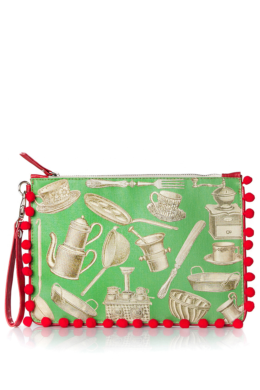 Printed leather clutch Oana Lazar (3127 Bags) image 0