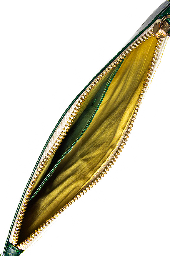 Pochette textile et cuir imprimée de citrons Oana Lazar (3127 Bags) image 3