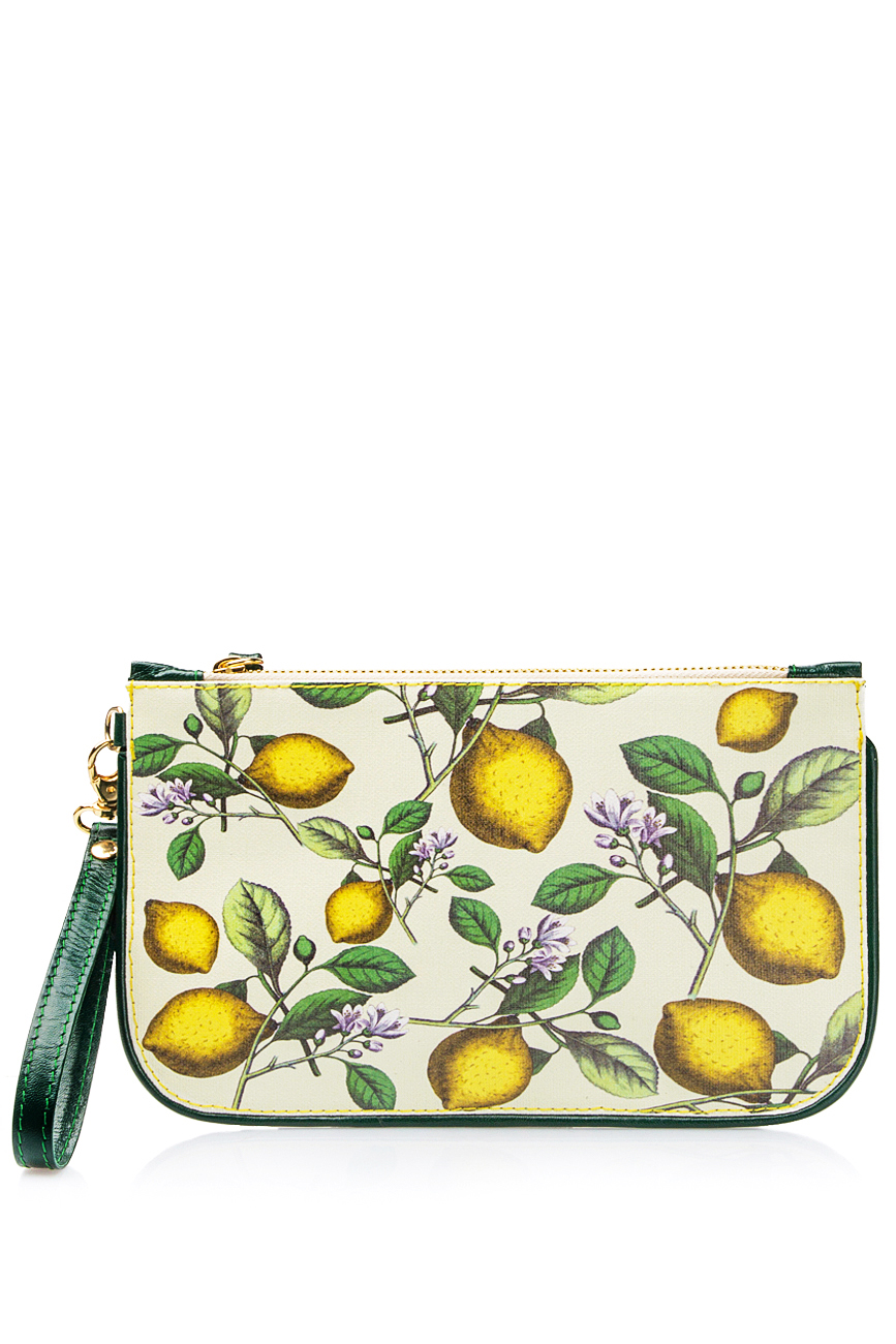 Lemon-print leather pouch Oana Lazar (3127 Bags) image 0