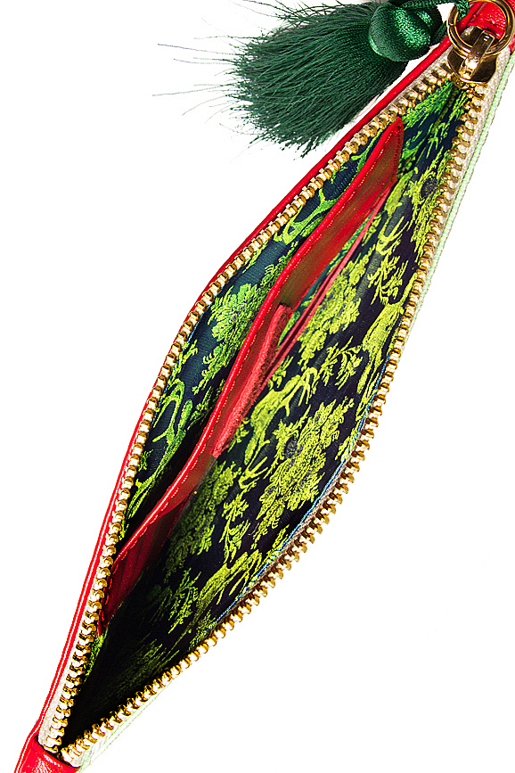Pochette textile et cuir à imprimé Pop Art Oana Lazar (3127 Bags) image 3
