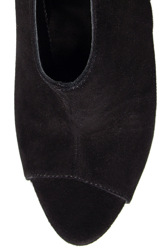 Open-toe suede and pony hair ankle boots Hannami image 3