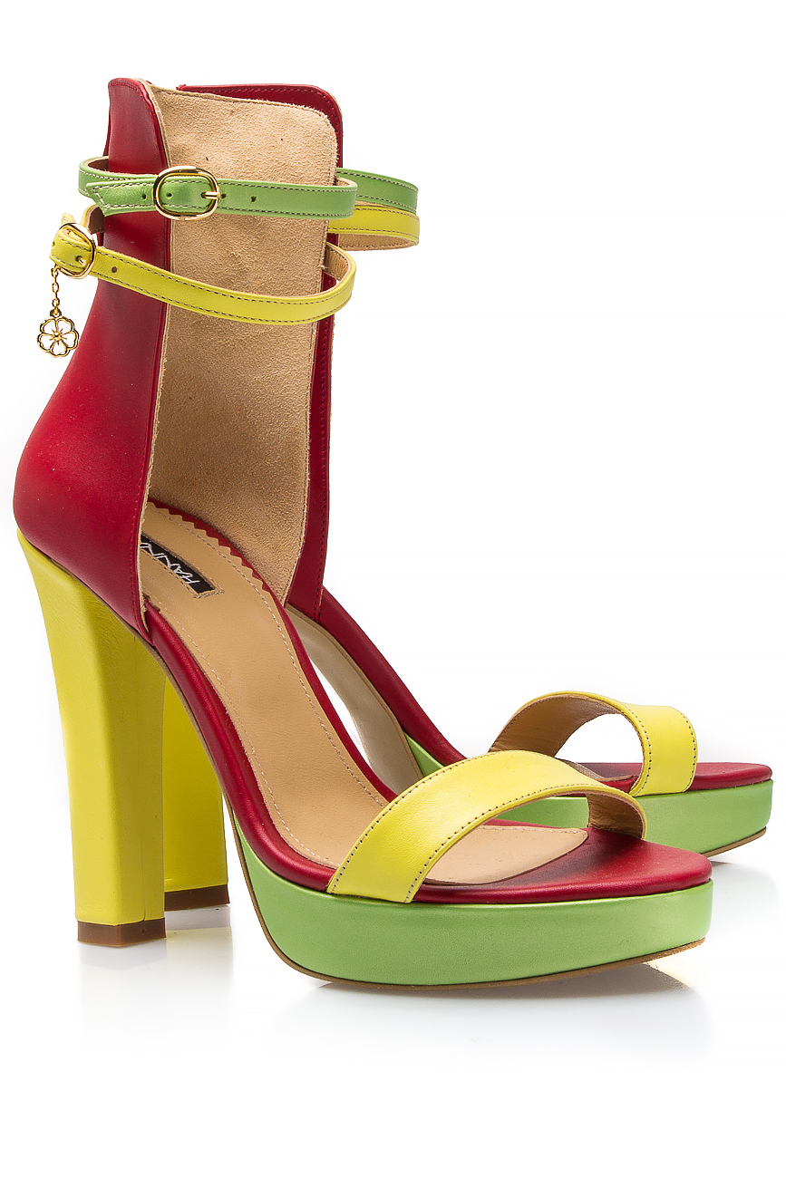 Multicolor leather platform sandals Hannami image 1