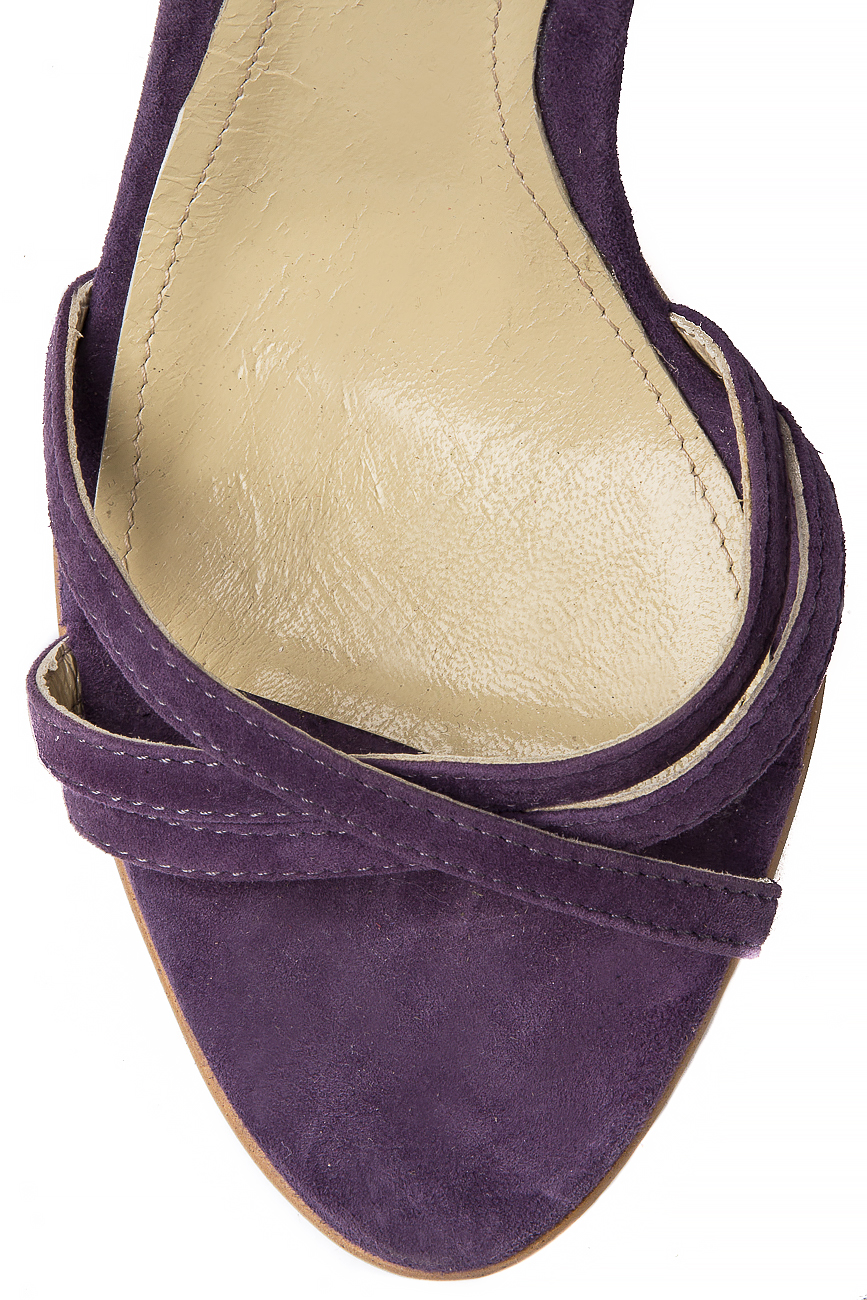 Sandale din piele intoarsa cu bareta peste glezna Hannami imagine 3