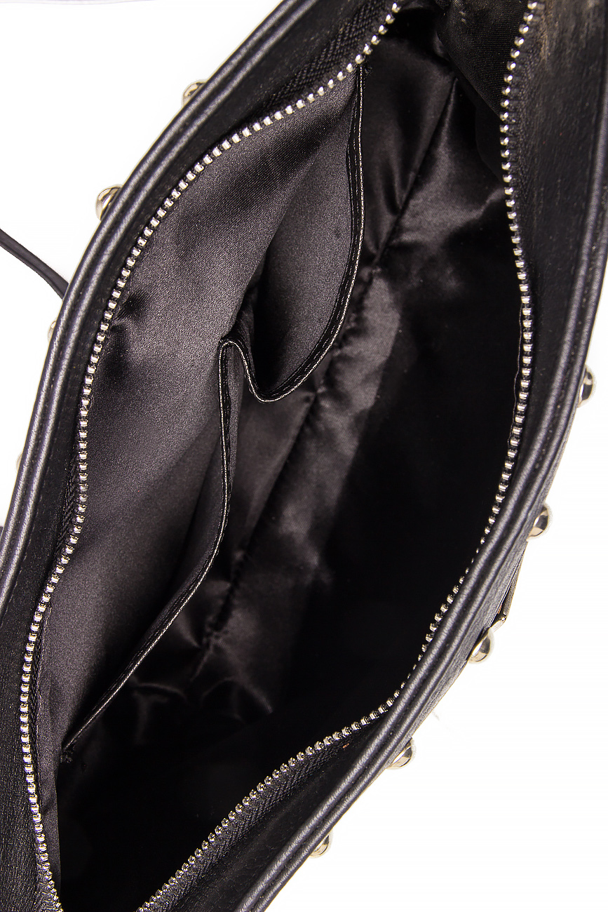 Leather bag adorned with vinyl record Anca Irina Lefter image 3