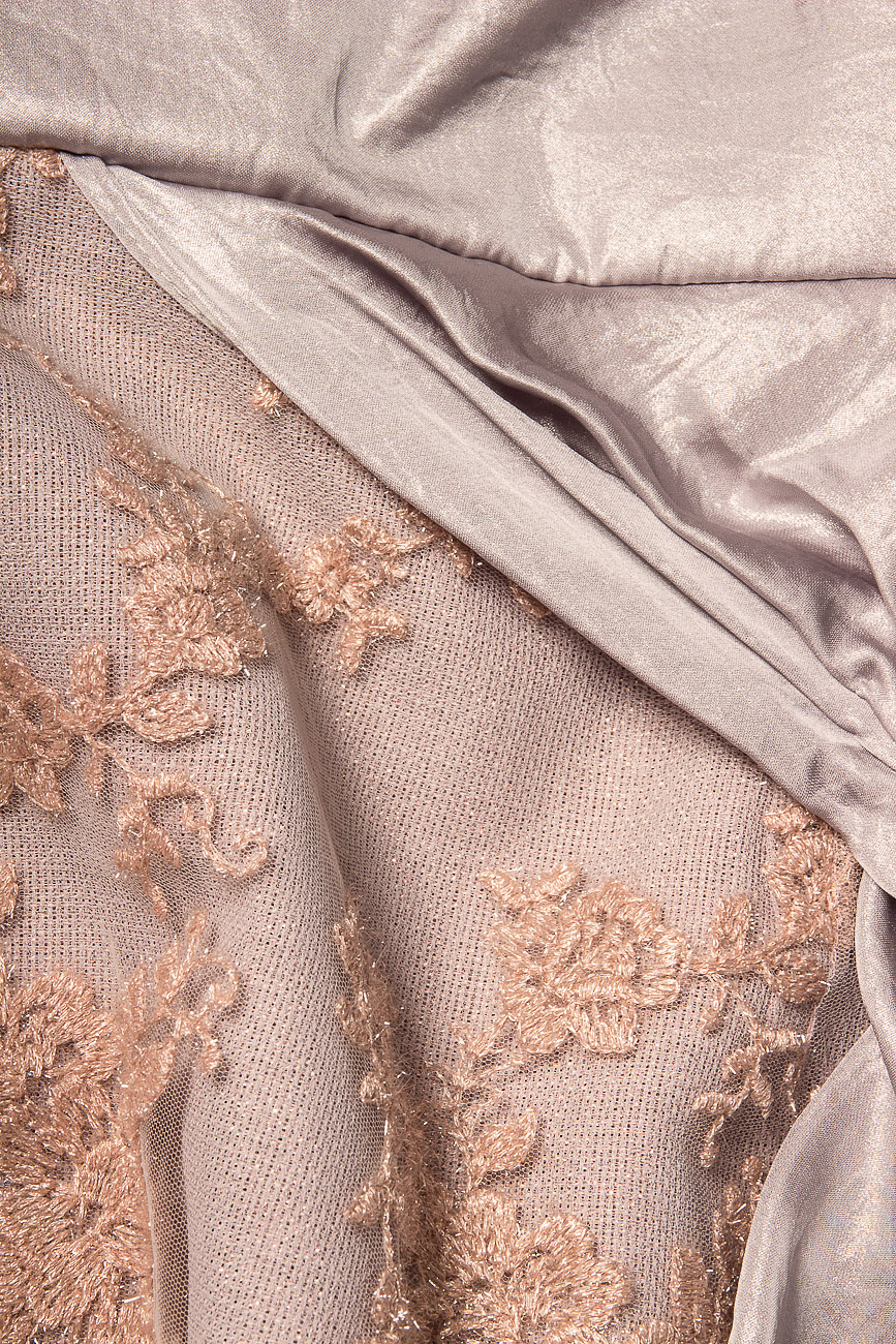 Robe plissée avec jupe en dentelle macramé Simona Semen image 3
