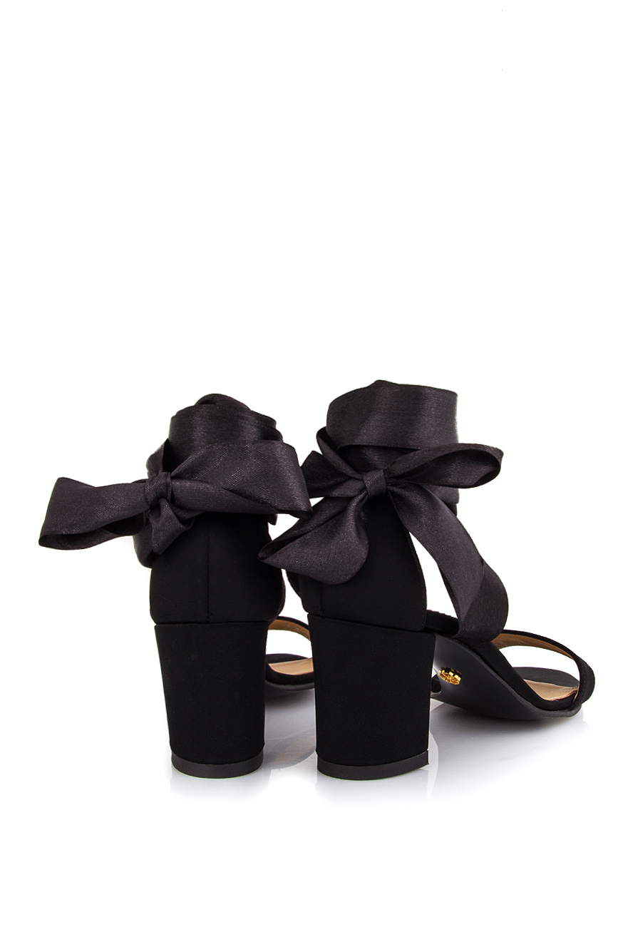 Tafetta and leather sandals with ribbon Hannami image 2